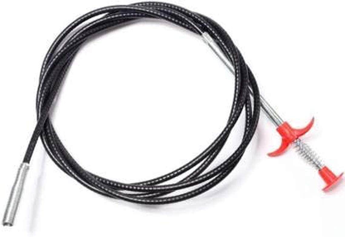 Flexible Hair Drain Cleaning Tool - Black Polypropylene - 2.5ft - Generic
