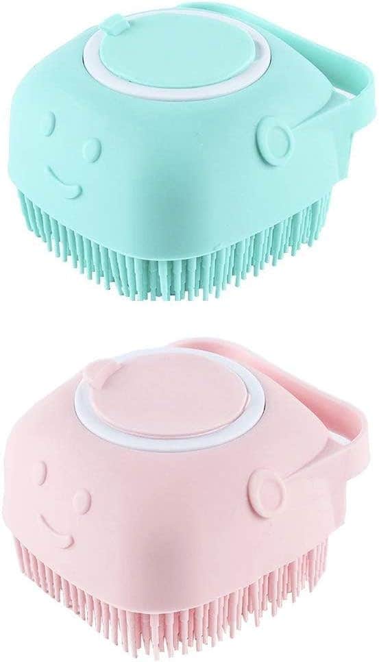 ORJILO Silicone Body Scrubber with Soap Dispenser Brush - Multicolor