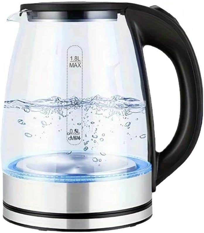 Alcatel Pyrex - Tempered Clear Crystal Glass, Multi-Color Modern Design, Fast Boiling and Safe Kitchen