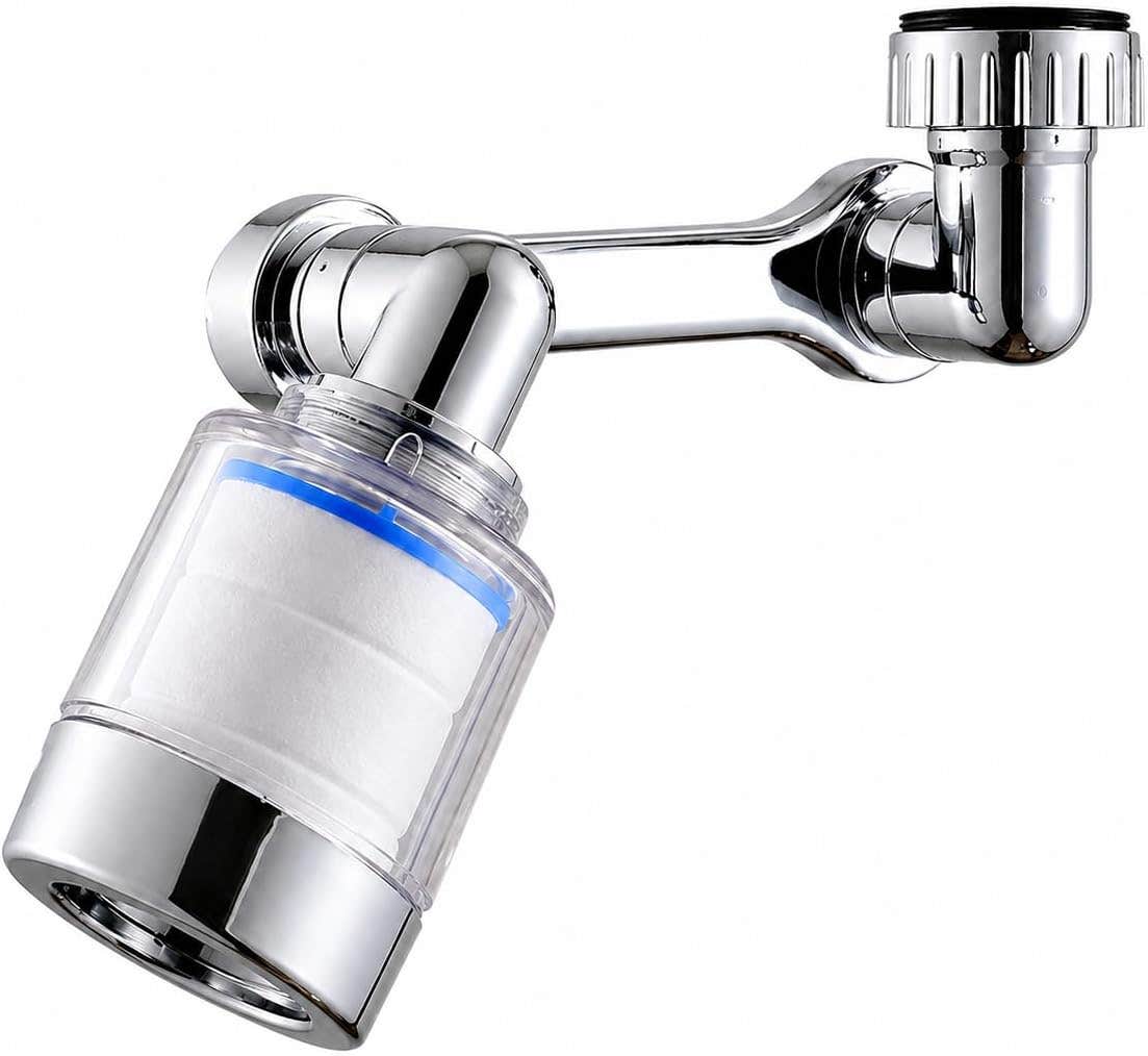720 Degree Rotatable Faucet Extender with Filter, Dual Mode Nozzle for Kitchen Bathroom Sink