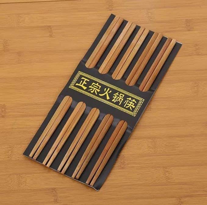 Korean Chopsticks 10 Pcs High Quality Natural Wood Chopsticks Durable Daily Use Asian Food Picks for Home Restaurant