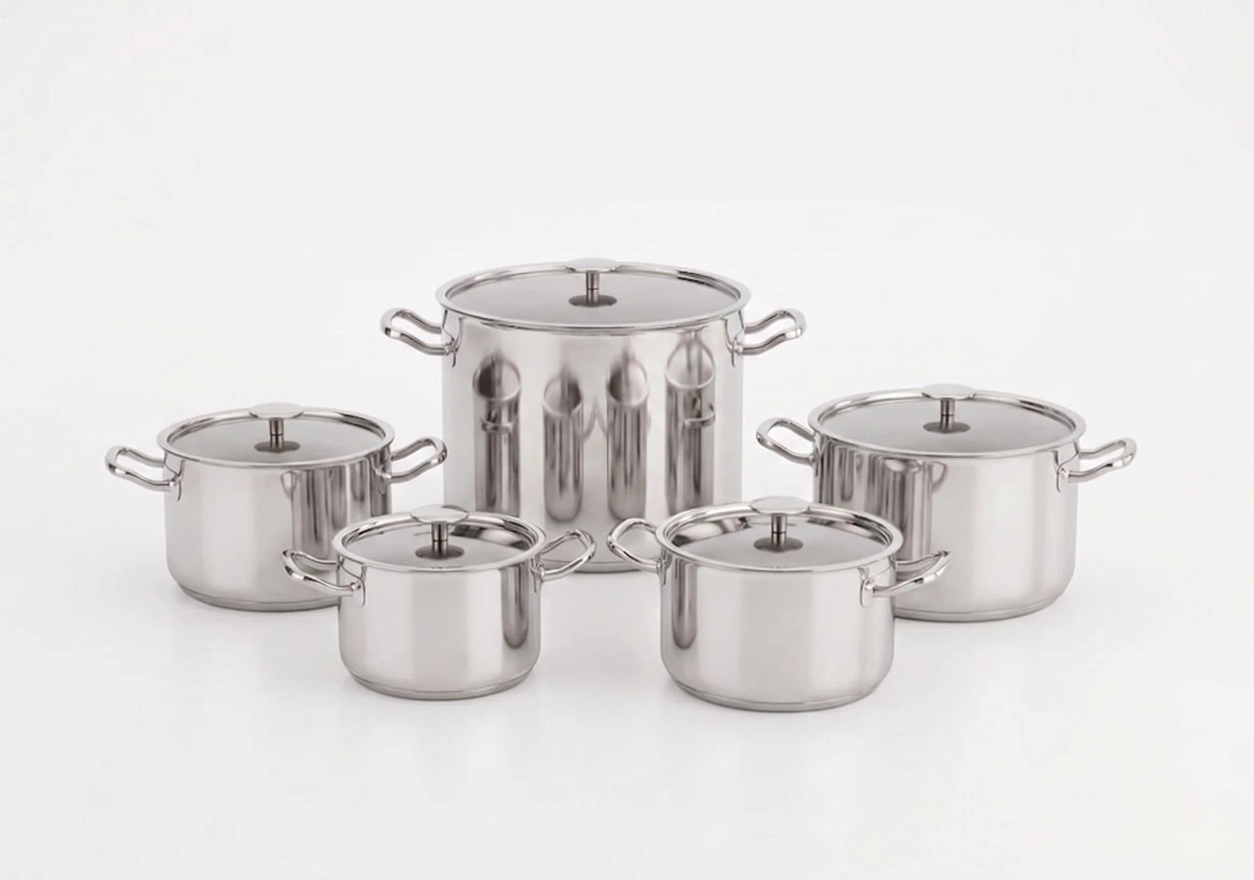 HomePro 10-Piece Stainless Steel Cookware Set - Premium Quality