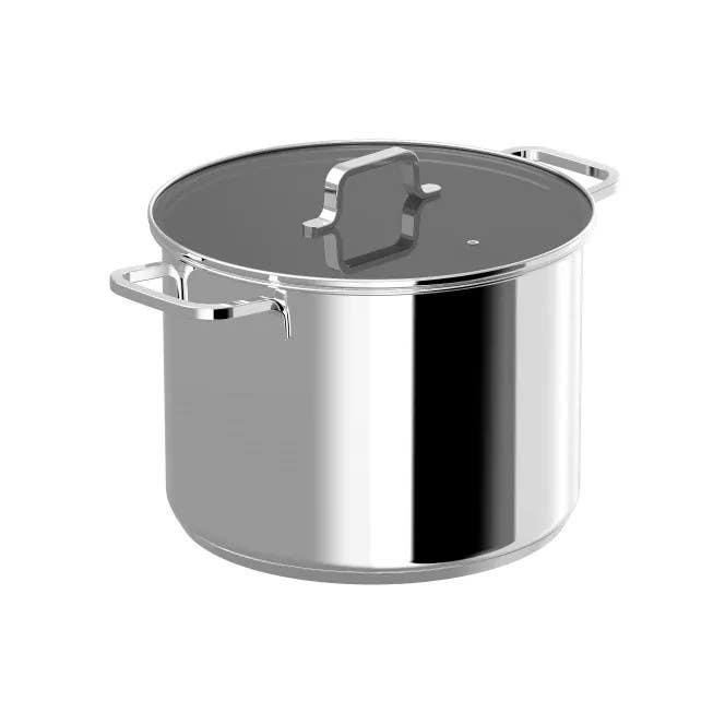 Berghoff Stainless Steel Covered Stockpot 26x19cm Glass Lid