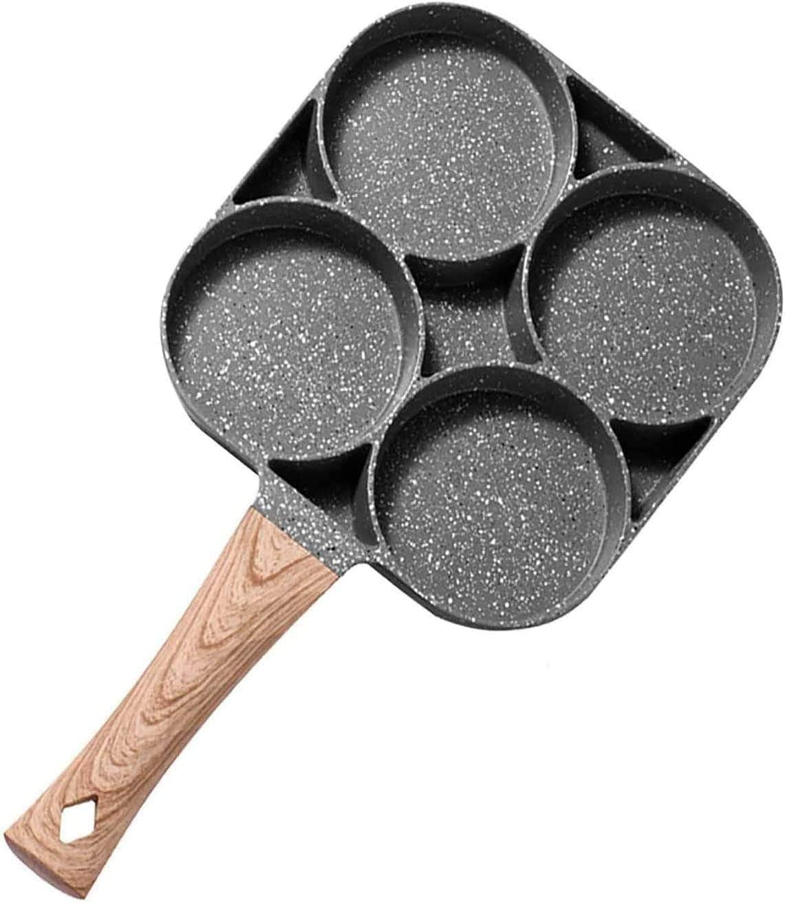 Granite Pancake Pan 4x1 Fast Eating Paste and Paste Pan Wood