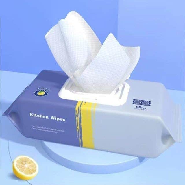 ELISCO 80pcs Strong Kitchen Cleaning Wipes - Removes Grease, Cleans Surfaces