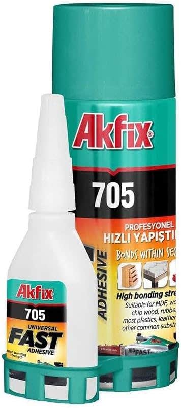 Akfix Fast Adhesive CA Glue 200ml - Clear Super Glue Accelerator Spray