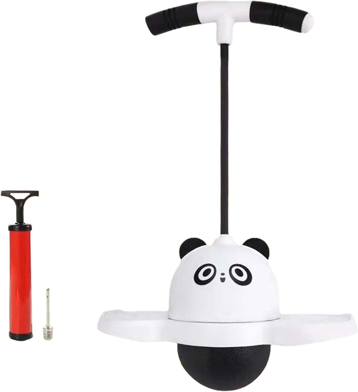 UxicRuya Pogo Ball with Handle for Kids, White Panda, Balance Training & Fun