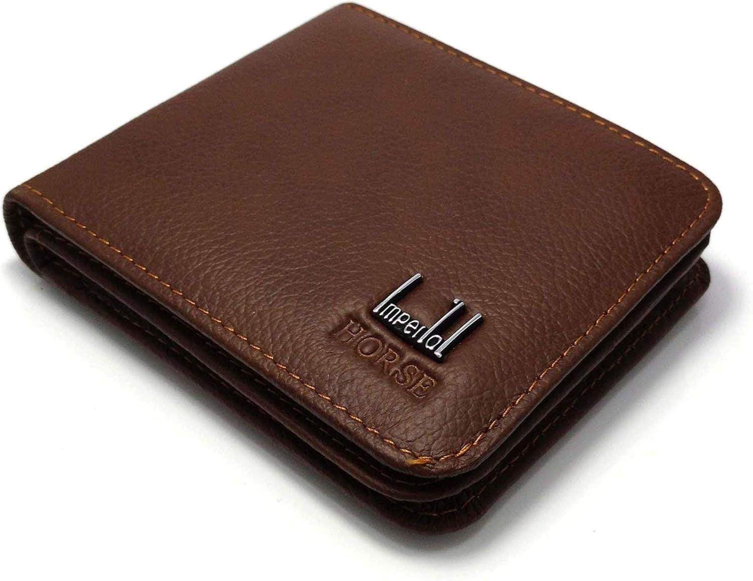 Imperial Horse Men's Leather Wallet - Genuine Havana Brown