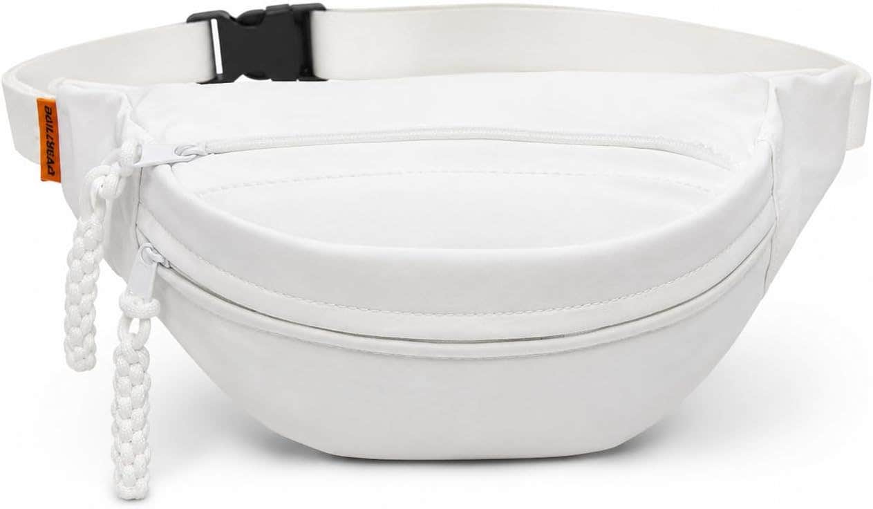 Generic White Balloon Waist Bag | Lightweight & Spacious | Quick Release Buckle