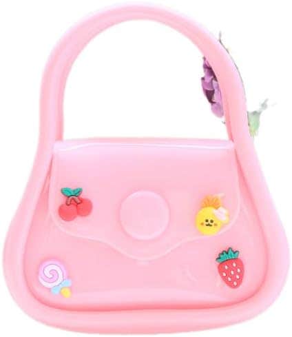 Cute Kids Handbag, Purple Holiday Picnic Purse - 18x15x6cm