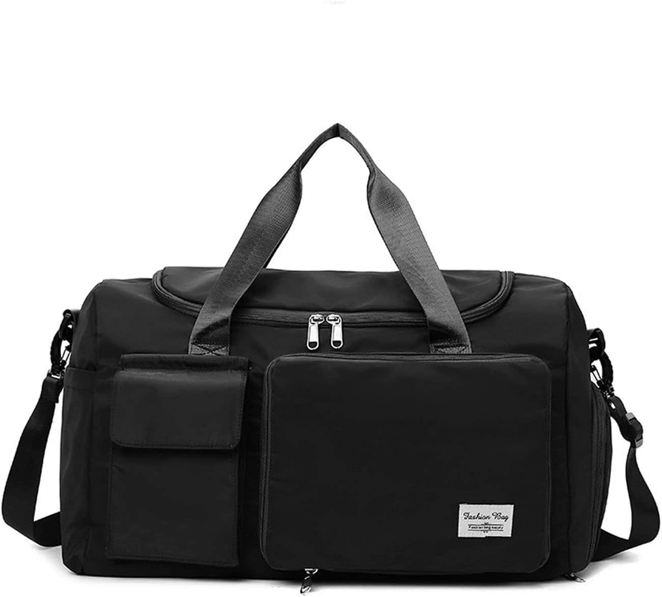 DUSENUS Women's Lightweight Waterproof Travel Duffel Bag, 35L - Black