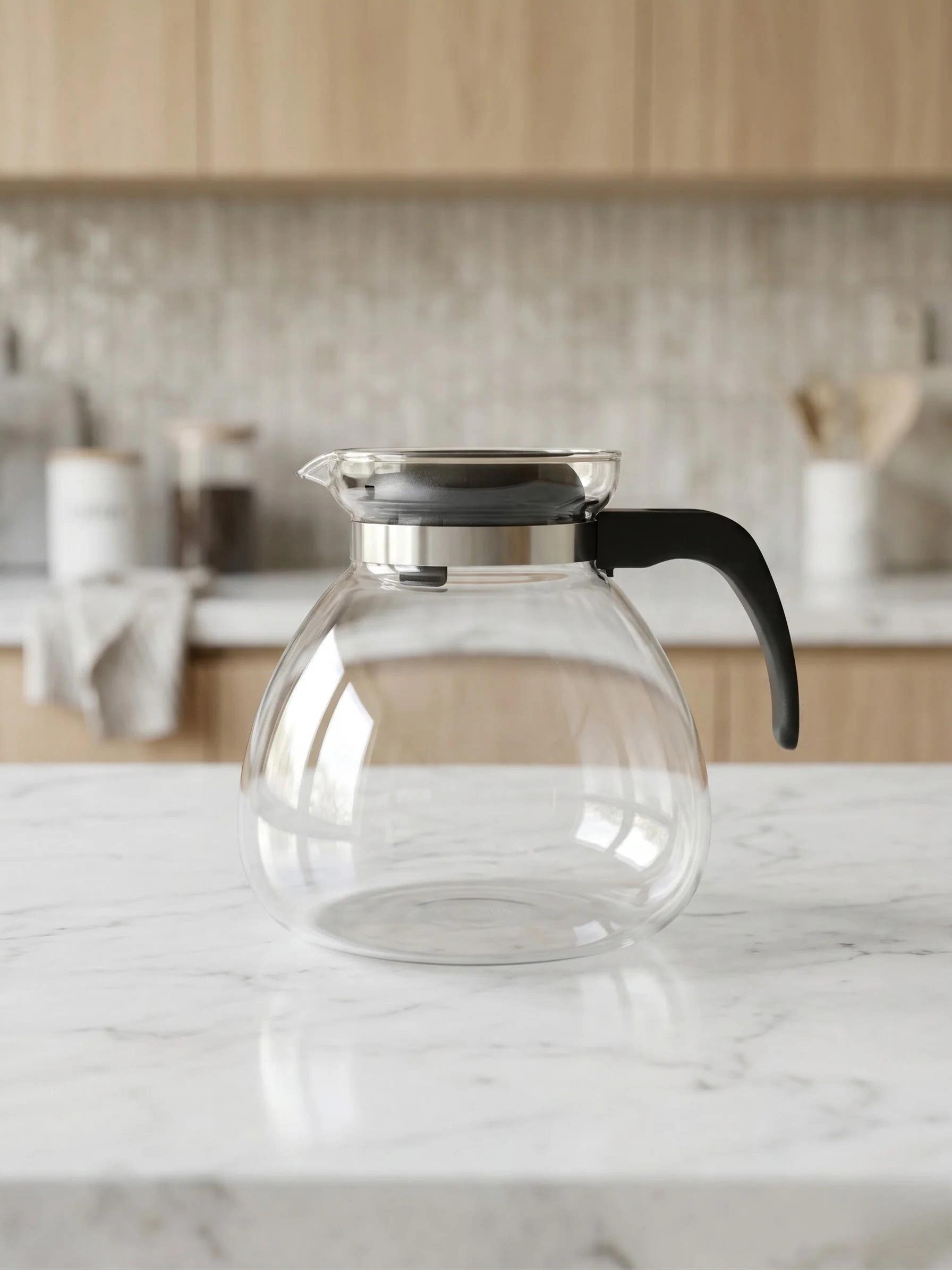 Pyrex Teapot 2.3 L - Borosilicate Glass Tea Kettle - Stovetop & Microwave Safe