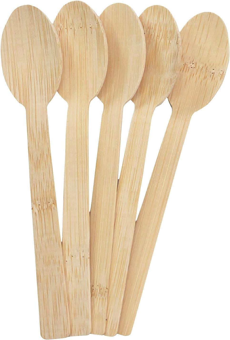 Generic Bamboo Wooden Spoons Set - 20 Pieces for Cooking & Serving, Natural Light Brown