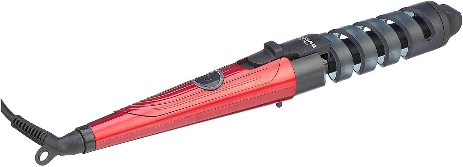 Sonar Ceramic Professional Hair Curler with Temperature Control - Red