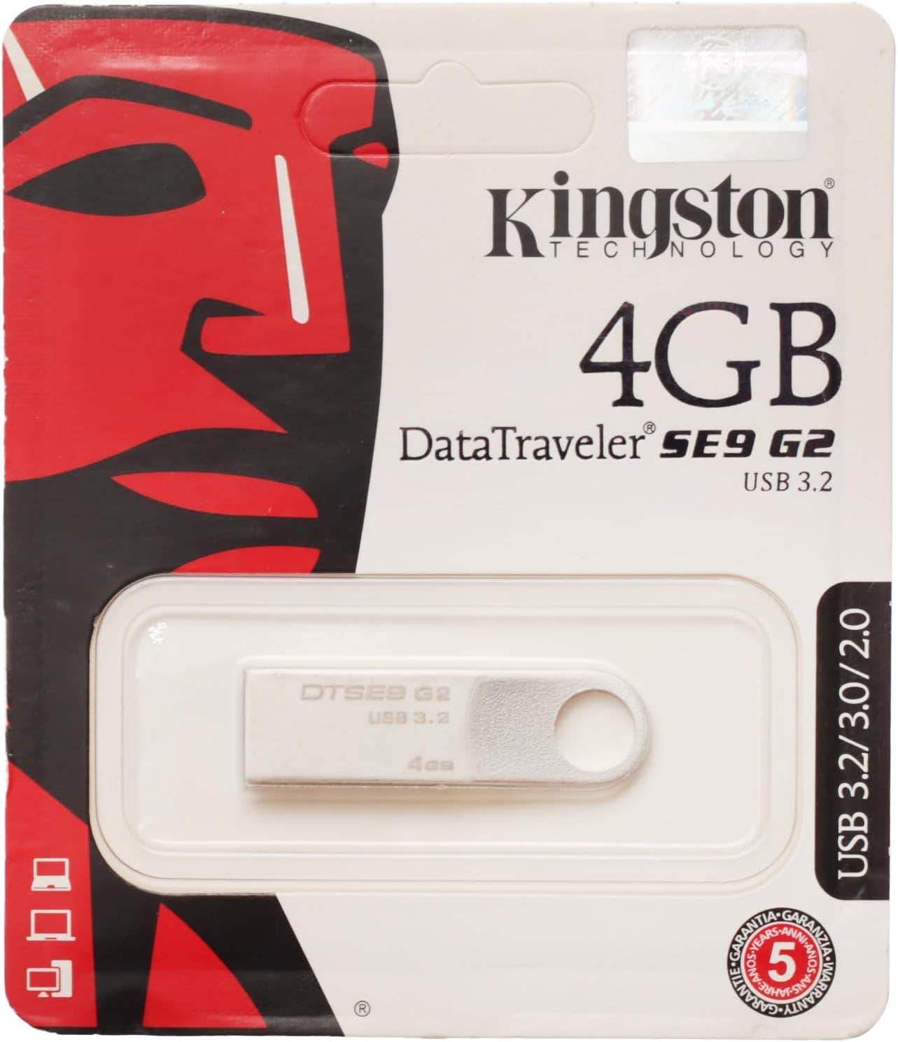 K3 Kingston UDisk DTSE9 G2 128GB USB Flash Drive - Waterproof, Shockproof, Black