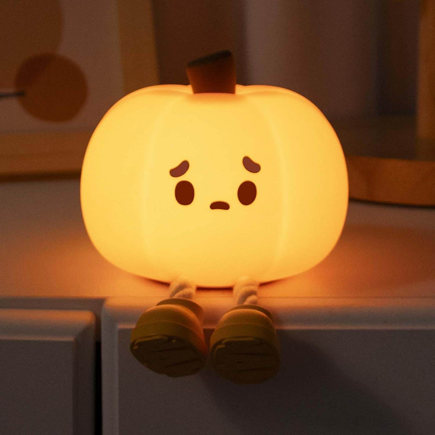 SANKEDOU Silicone Pumpkin Night Light | 3-Level Dimmable Halloween Lamp