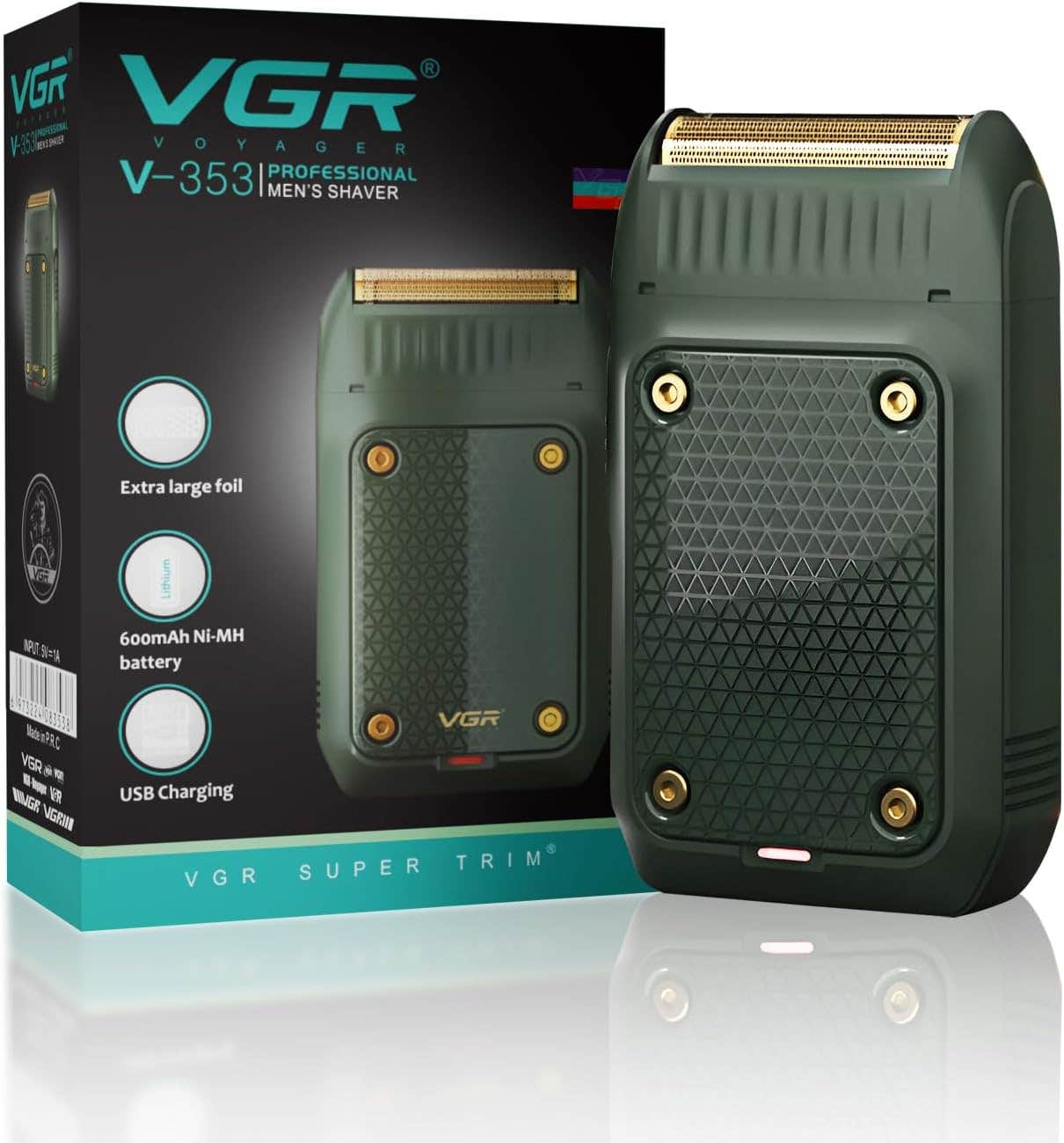 VGR V-353 Ultra Thin Electric Shaver - Rechargeable Razor for Men