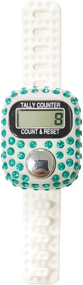 Digital Diamond-Studded Islamic Tasbih Counter with LED Display