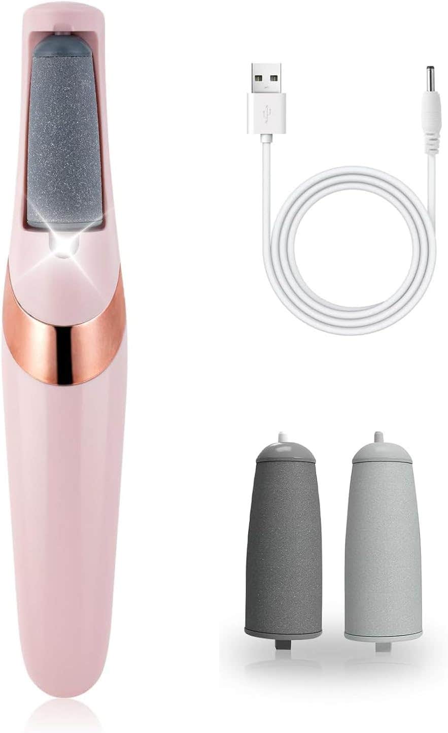NLFOX Electric Foot File - Rechargeable Callus Remover with 2 Rollers