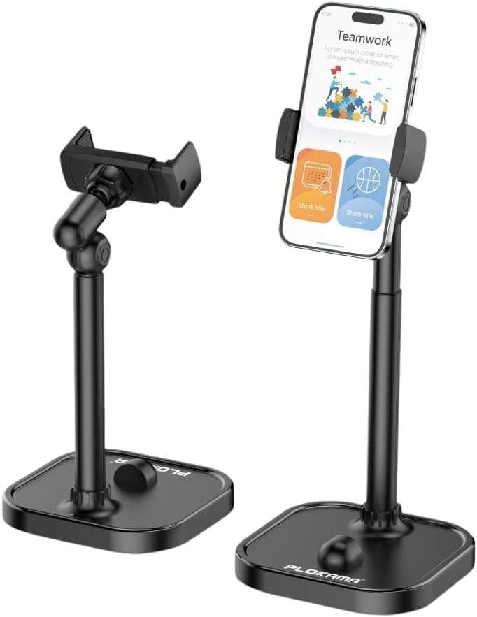 Plokama DT-80 Adjustable Desktop Phone Stand - Black