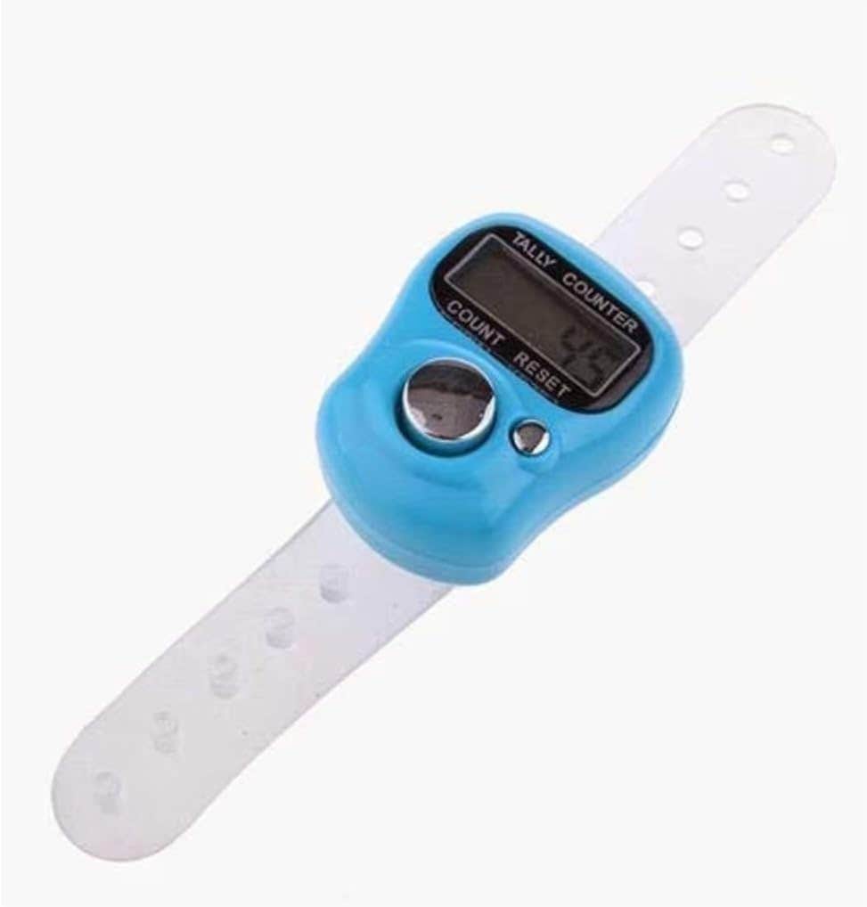 Generic Electronic Digital Tasbih Counter with LCD Display - Light Blue, 5g