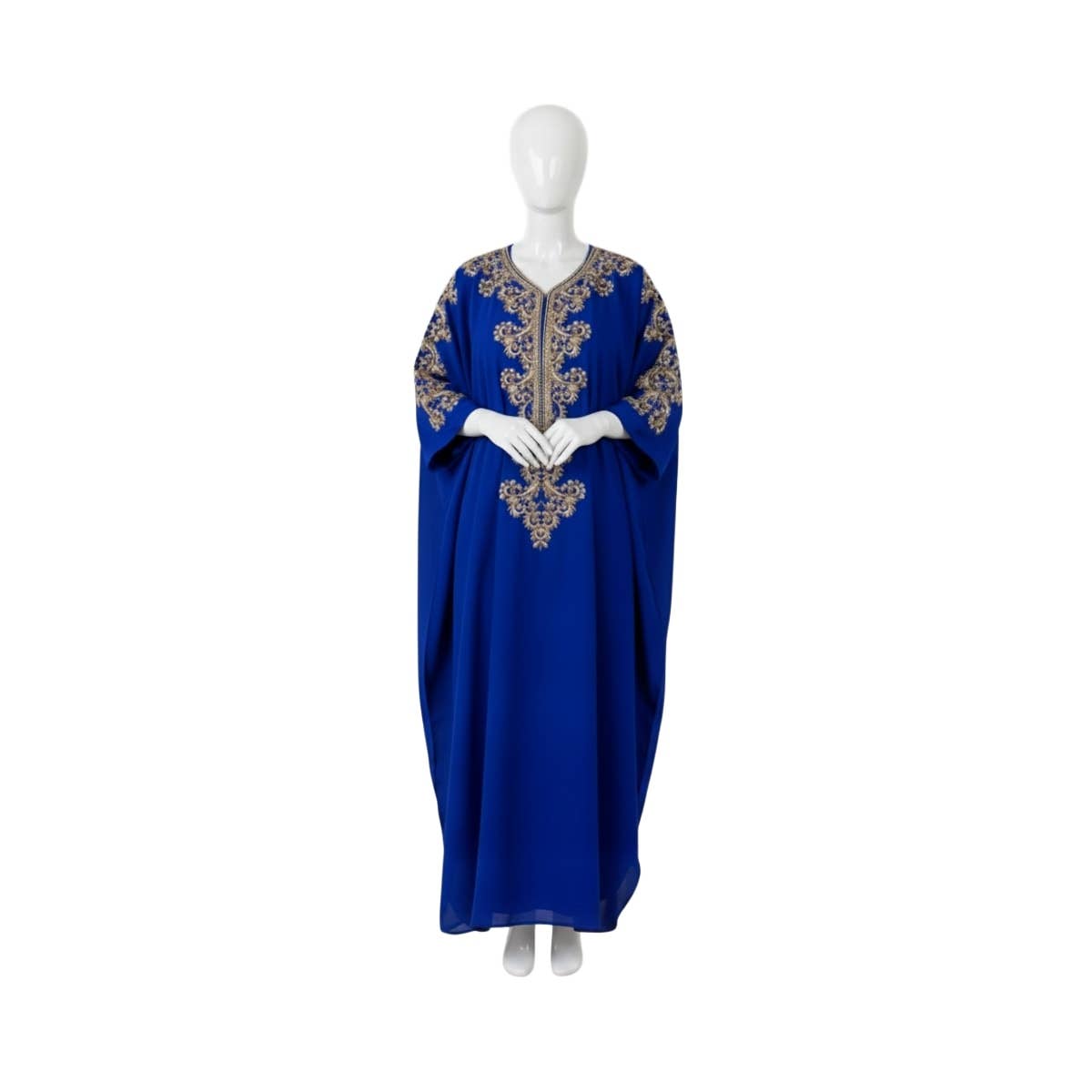 Women's Reception Abaya - Gamal Sons, Chiffon, Model 536, 2 Pieces - Blue
