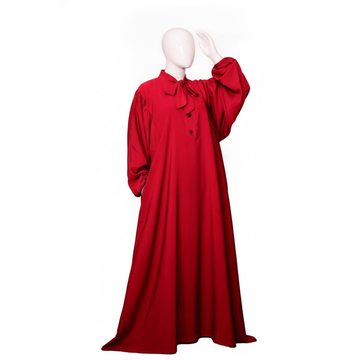 Women's Abaya - Gamal Sons, Royal Crepe, Model 8153, 1 Piece, Luxury - Red