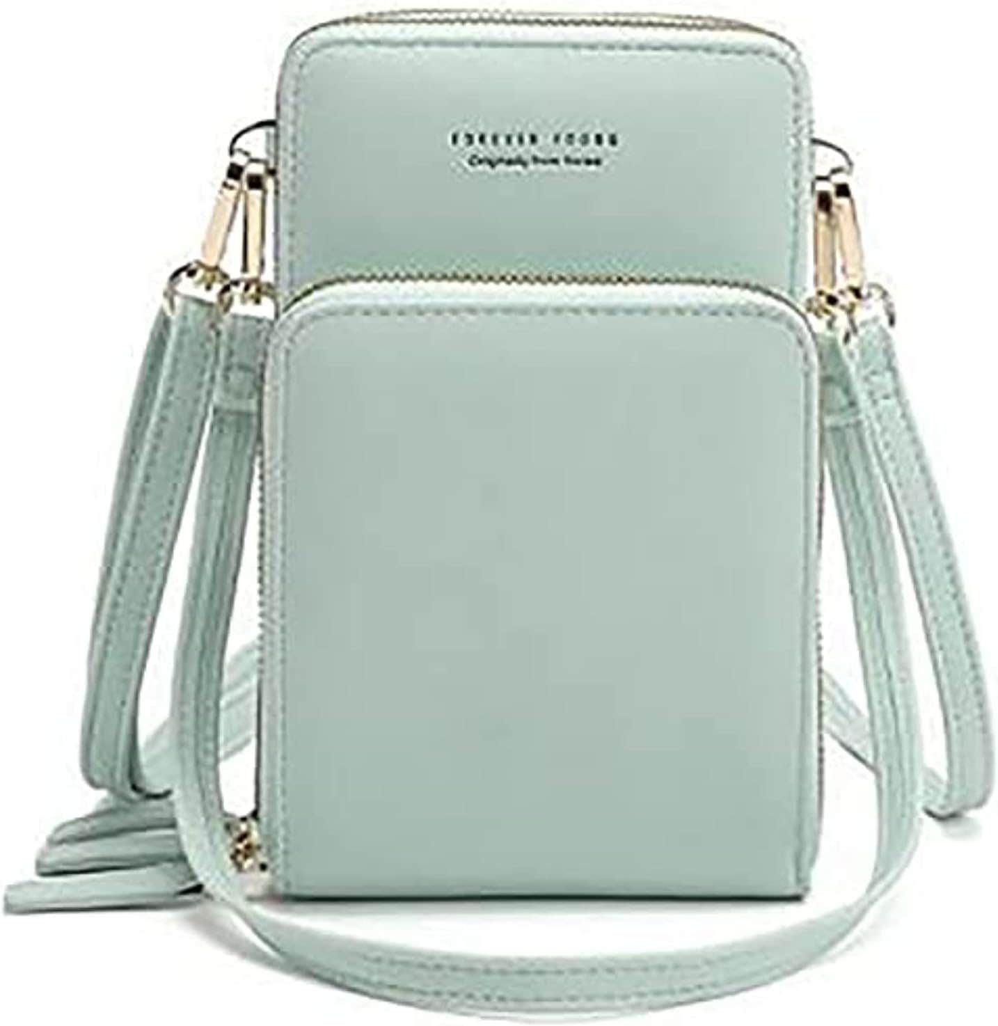 Forever Young Women's Ice Blue Faux Leather Crossbody Shoulder Bag