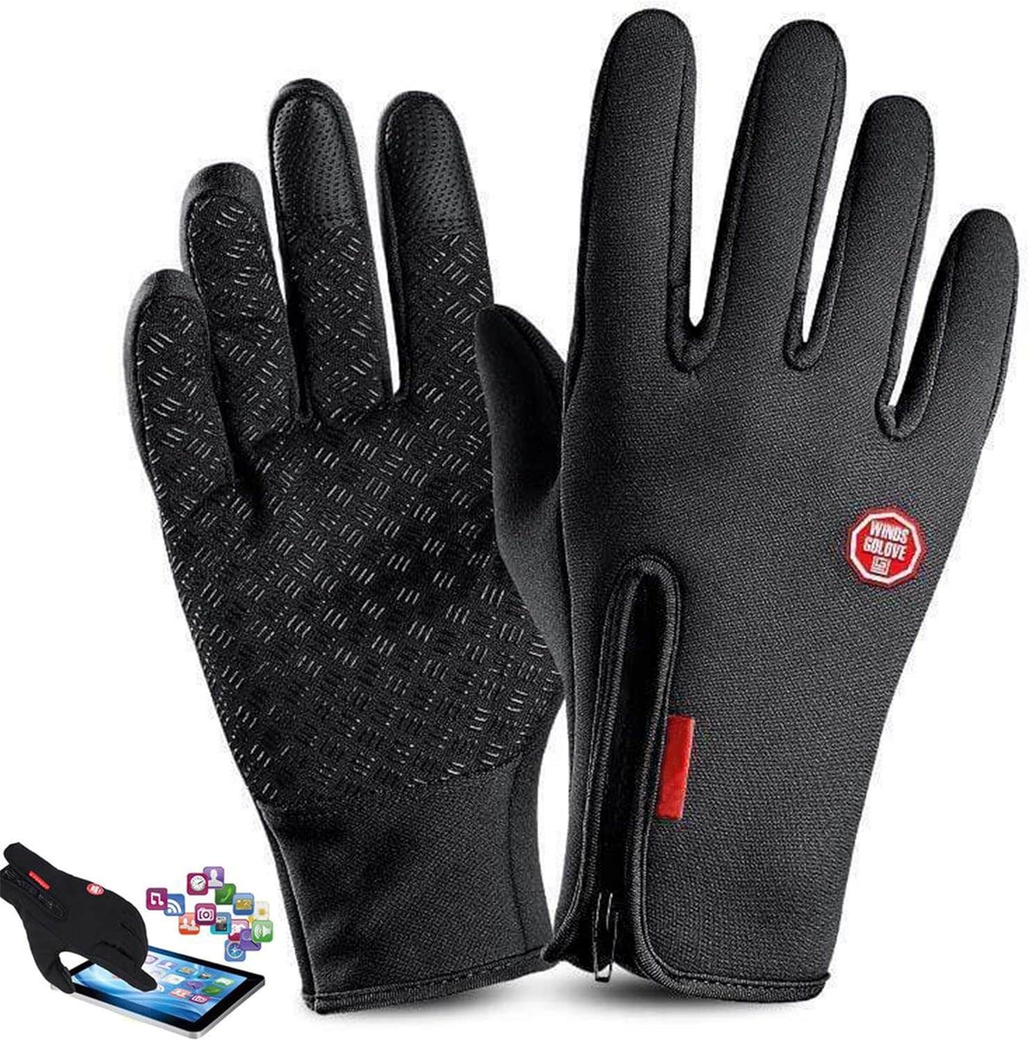 HiFEN Winter Touch Screen Thermal Gloves - Waterproof, Non-Slip Men Women Outdoor Sports