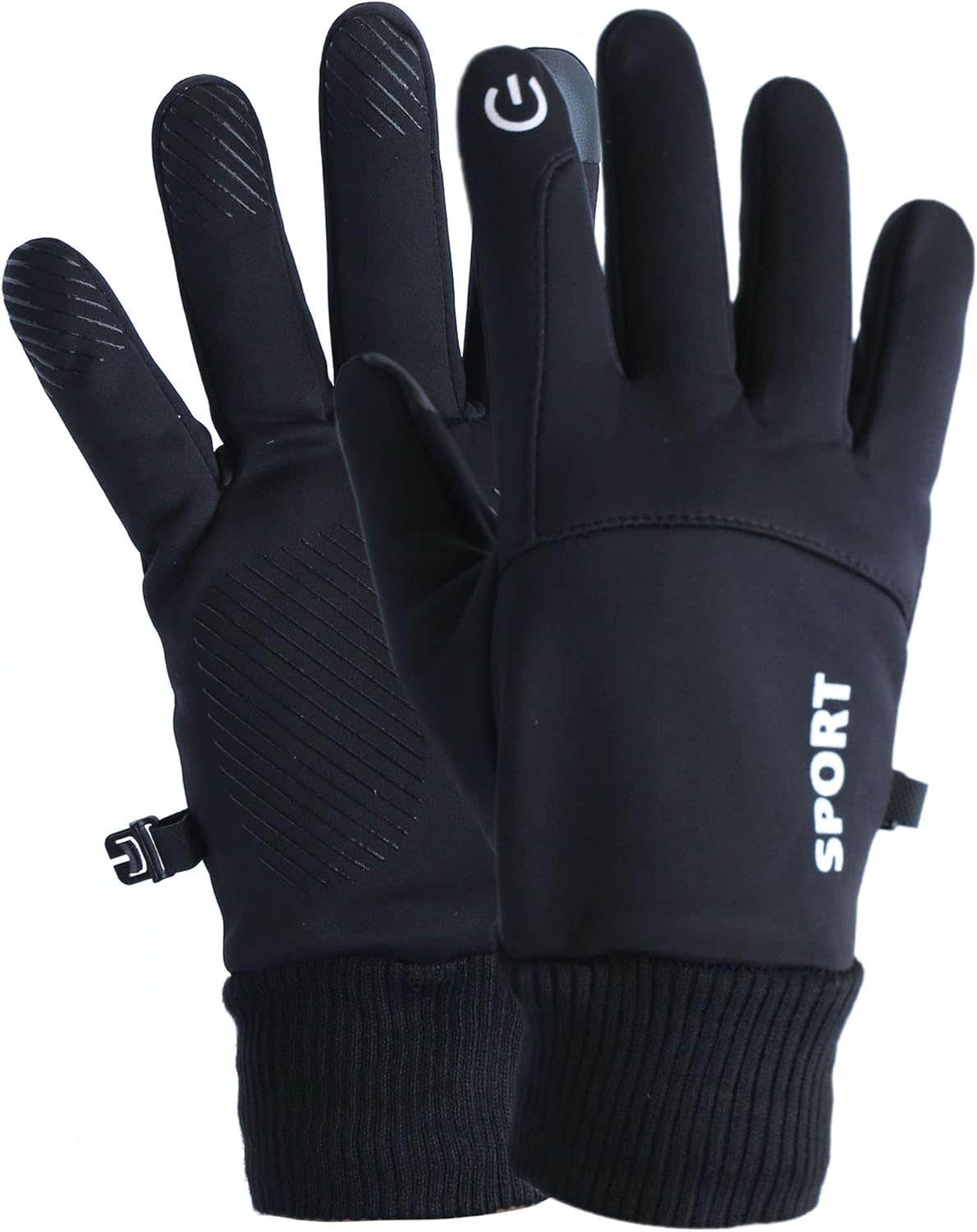 ZaySoo Leather Full Finger Cycling Gloves - Touchscreen, Breathable & Reflective
