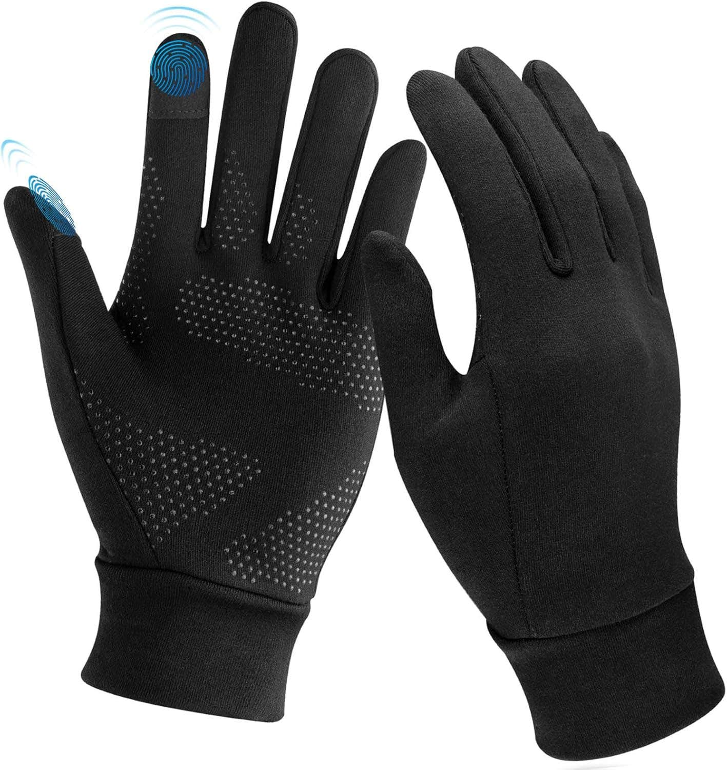 LOKZEER Winter Cycling Gloves - Touch Screen Windproof Thermal Black