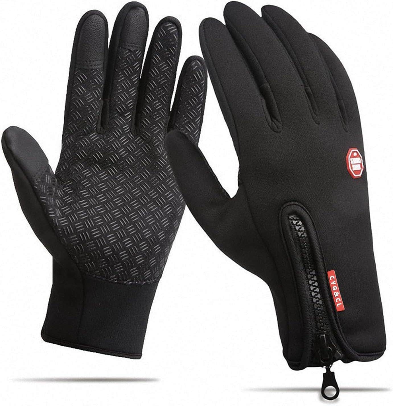 CYG&CL Outdoor Winter Touchscreen Sports Gloves - Black