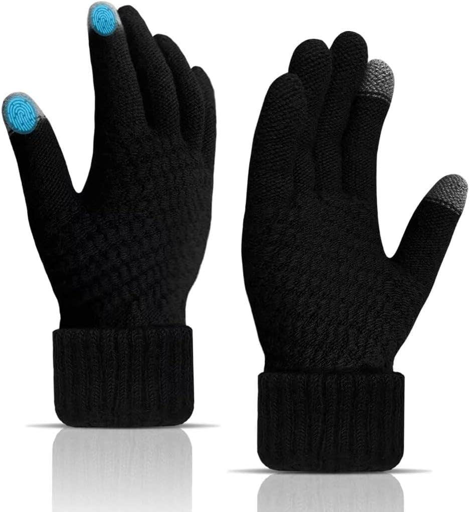 JUANWAN Rechargeable Heated Gloves - Touchscreen Winter Thermal Gloves