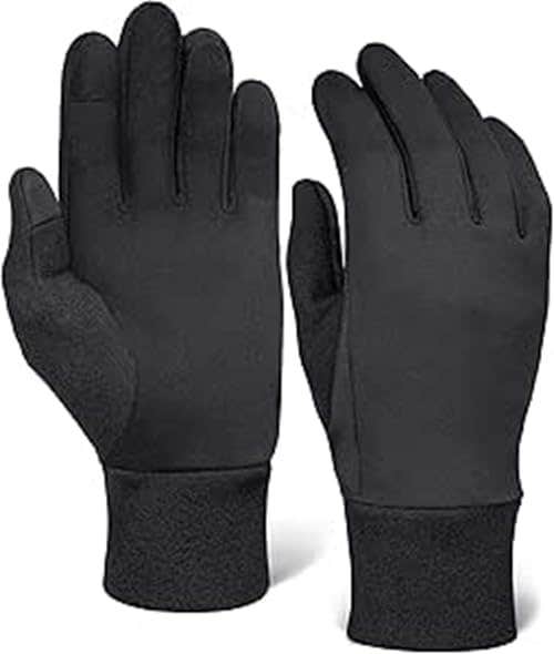Touchscreen Winter Running Gloves | Thermal Black Lightweight | Cycling Driving Sports Warm Gloves | FROM H HOME 1274
