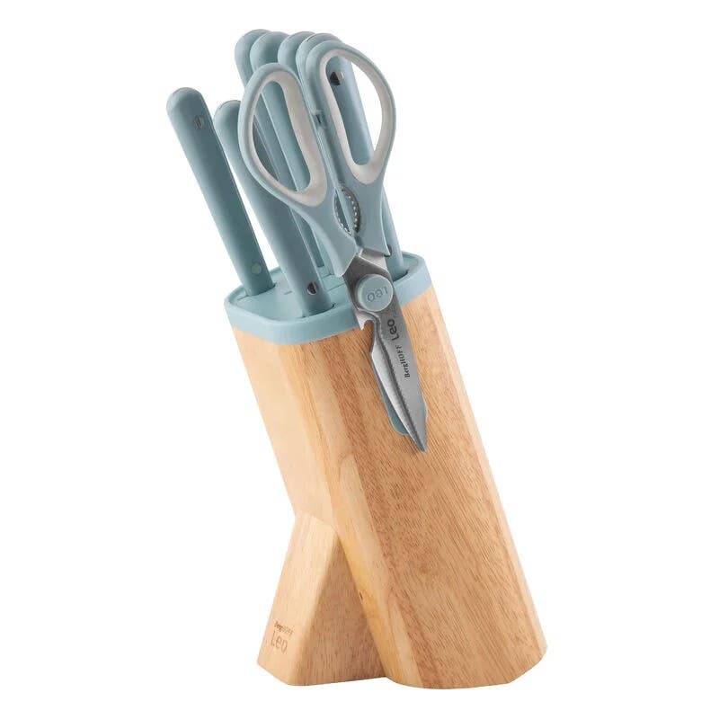 BergHOFF 7-pc Knife Block Set Slate - Colorful Kitchen Essential