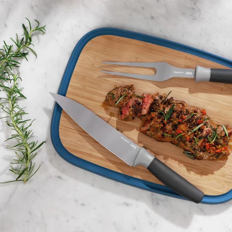 BergHOFF Stainless Steel Carving Knife & Fork Set - Professional Grade