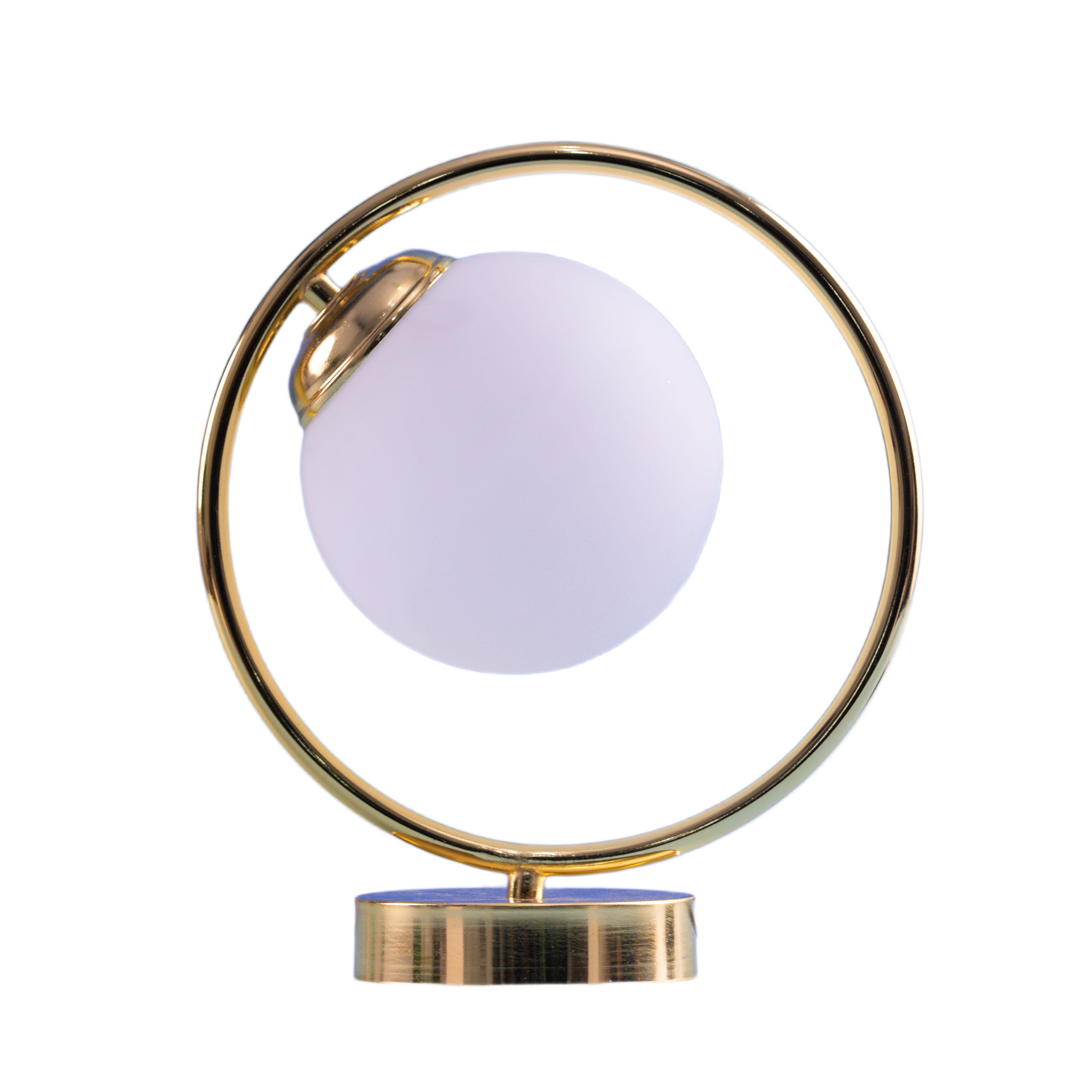 HomePro Golden Eclipse Table Lamp - Ambient Lighting for Indoor Decor