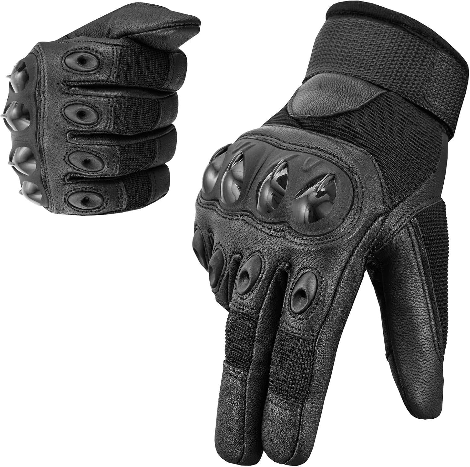 WESTWOOD FOX Full Finger Leather Motorcycle Gloves | Touchscreen, Windproof | Racing, ATV, Climbing | Men & Women