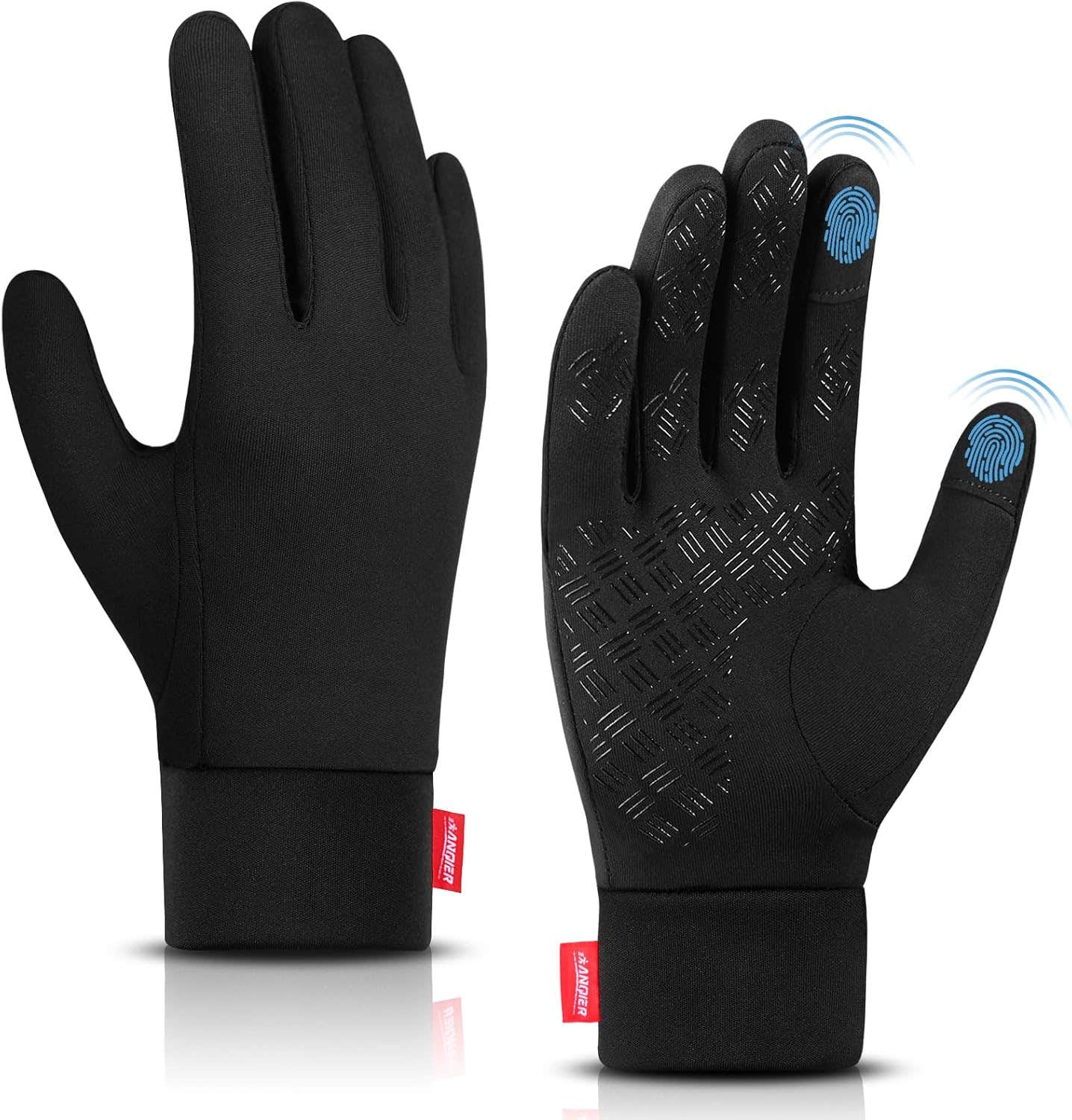 Lapulas Thermal Touch Screen Winter Gloves for Cycling & Running - Black