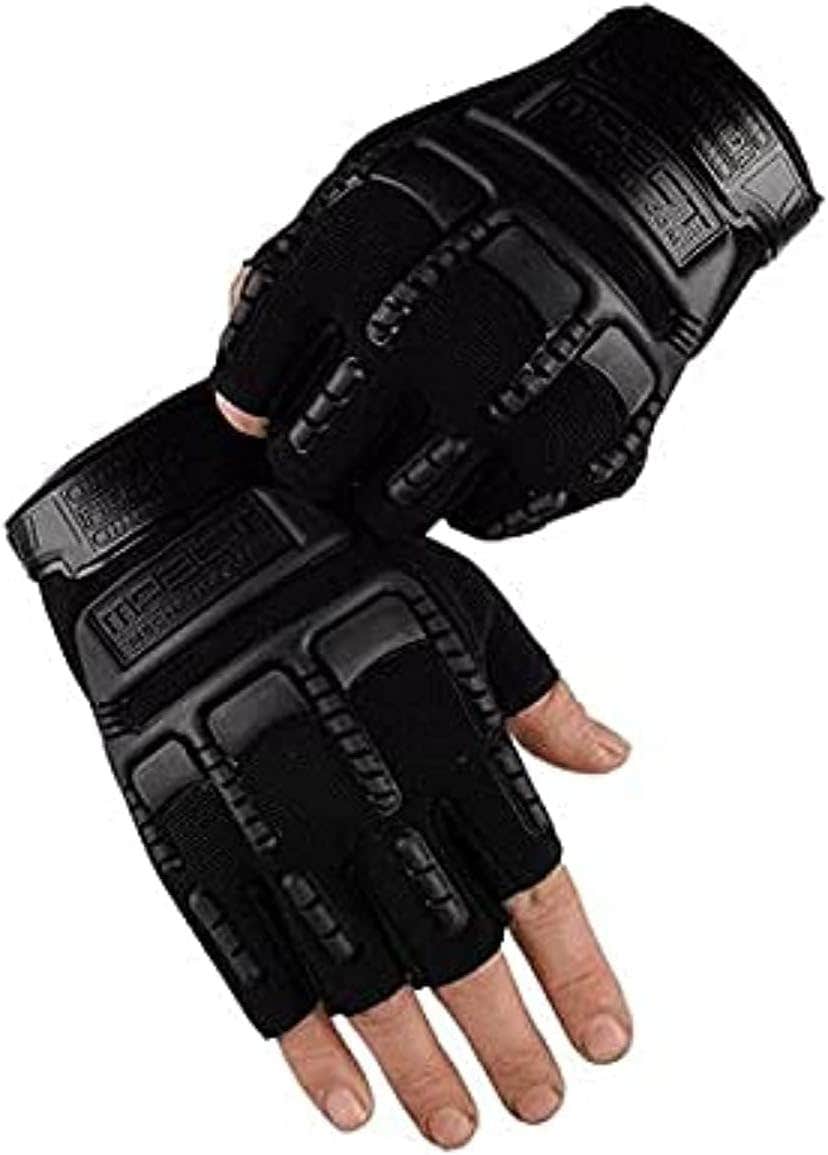 Generic Black Half Finger Cycling Motorcycle Weight Lifting Gloves