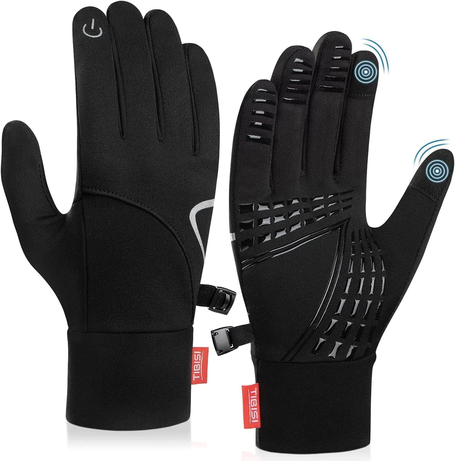 Tmani Winter Touchscreen Thermal Gloves for Men Women - Lightweight Anti-Slip Skiing & Running