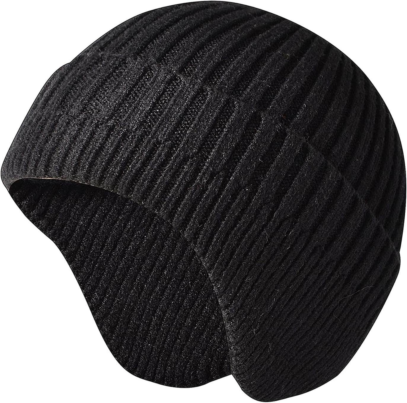 Warm Knitted Hat Winter Earpiece Men for Women Skull Hat Women Knitted Hat Baseball Caps Men Fedora Black Turban Satin Hat Women Winter