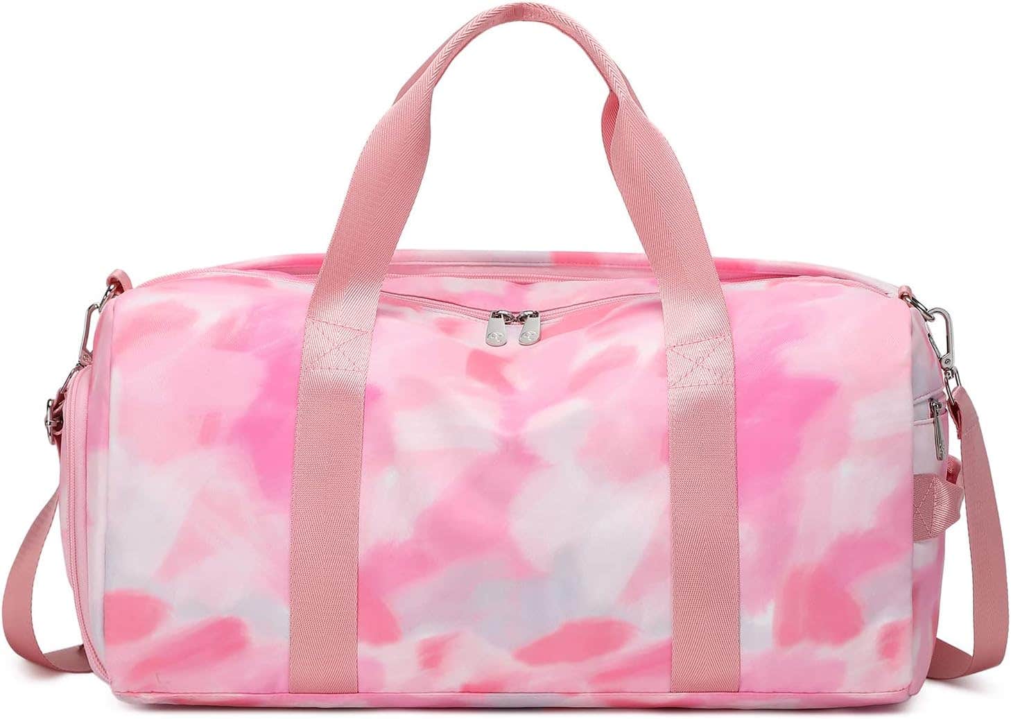 LAWENDA Children's Sports Bag Girls Ladies Medium Waterproof Travel Bag Training Bag Dance Gymnastics Bag with Shoe Compartment Wet Bag Shoulder Strap Rainbow Overnight Weekender Travel Bag, Pattern-4