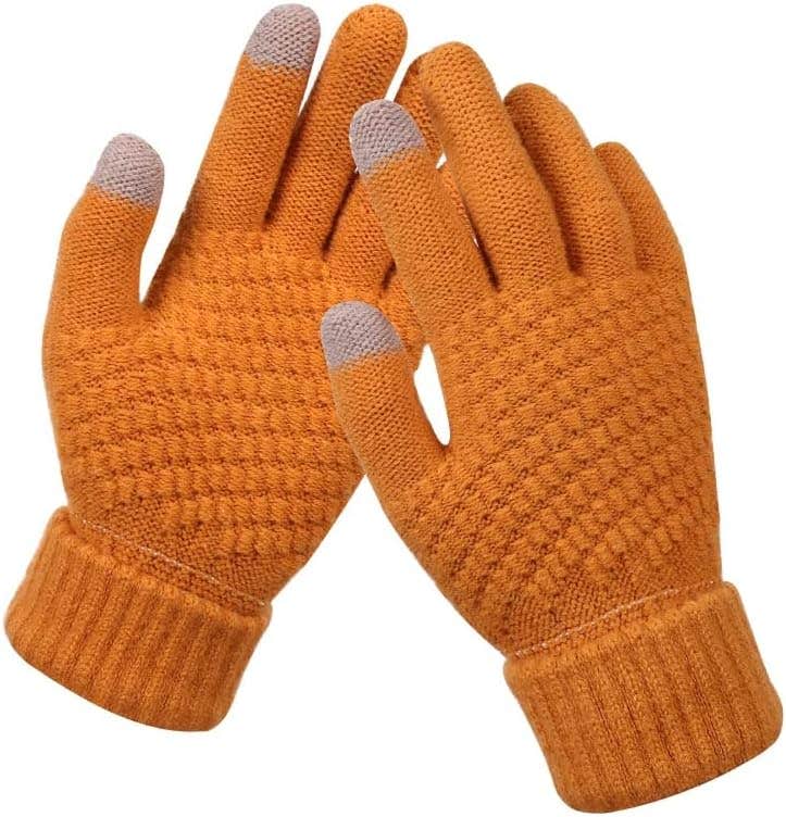 CHACKO Winter Touchscreen Gloves for Women, 1 Pairs Women's Warm Driving Gloves Thermal Knit Soft Fleece Lined Texting Gloves