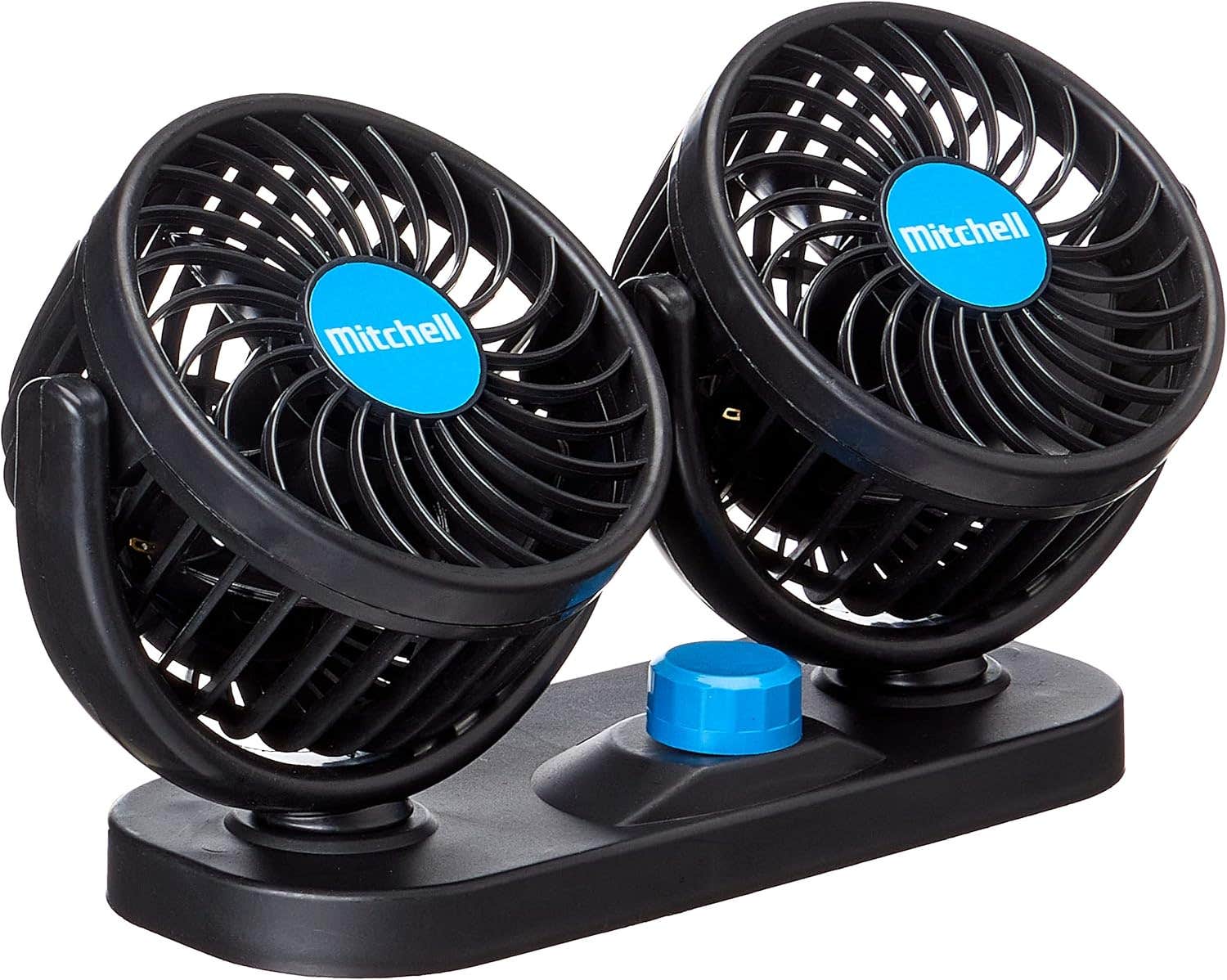 Generic Car Double Works Fan with Lighter Plug - Multi Color - CK-0000209