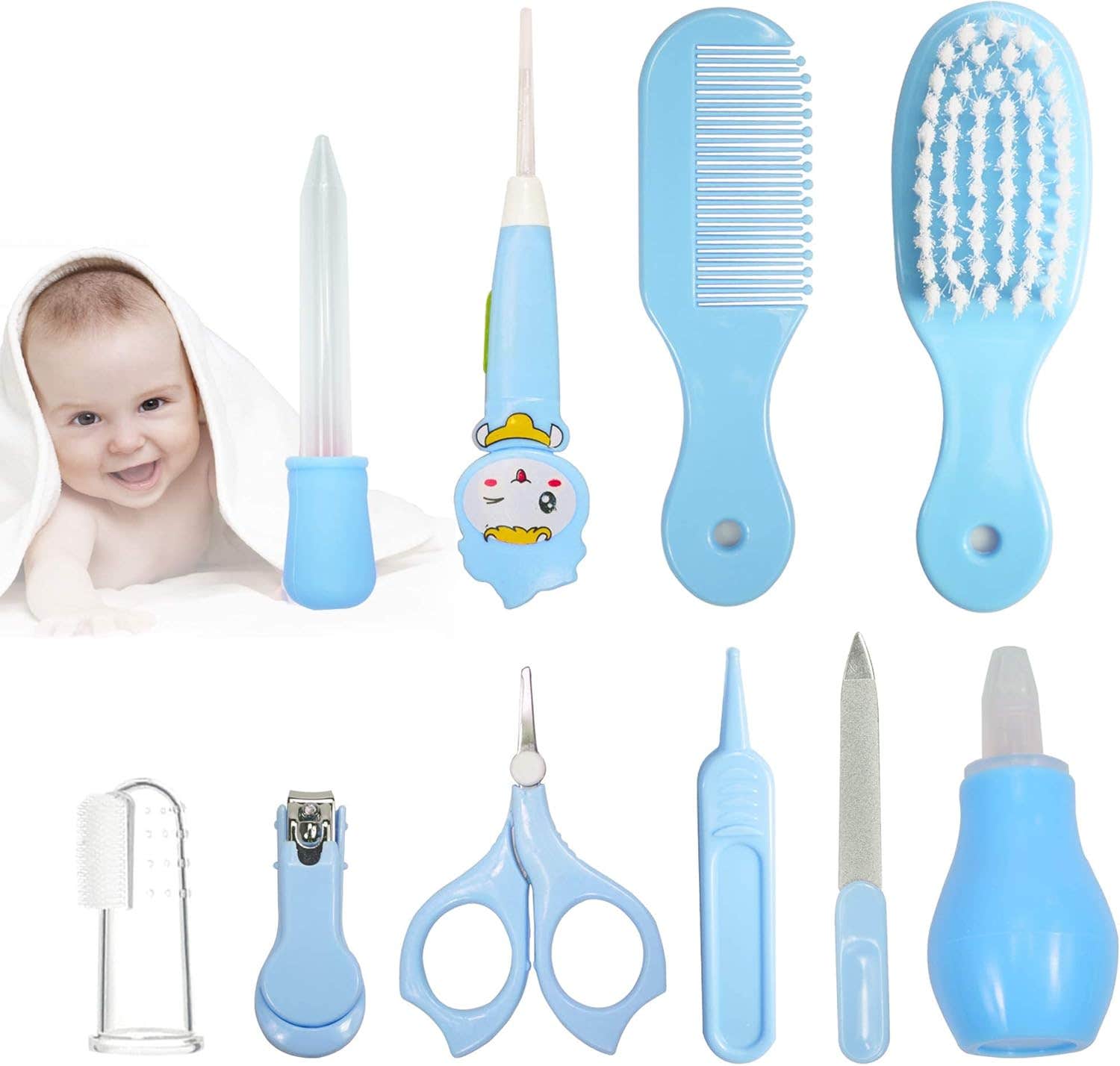 MAKINGTEC Baby Healthcare & Grooming Kit, 10-in-1 Essentials Set for Newborns