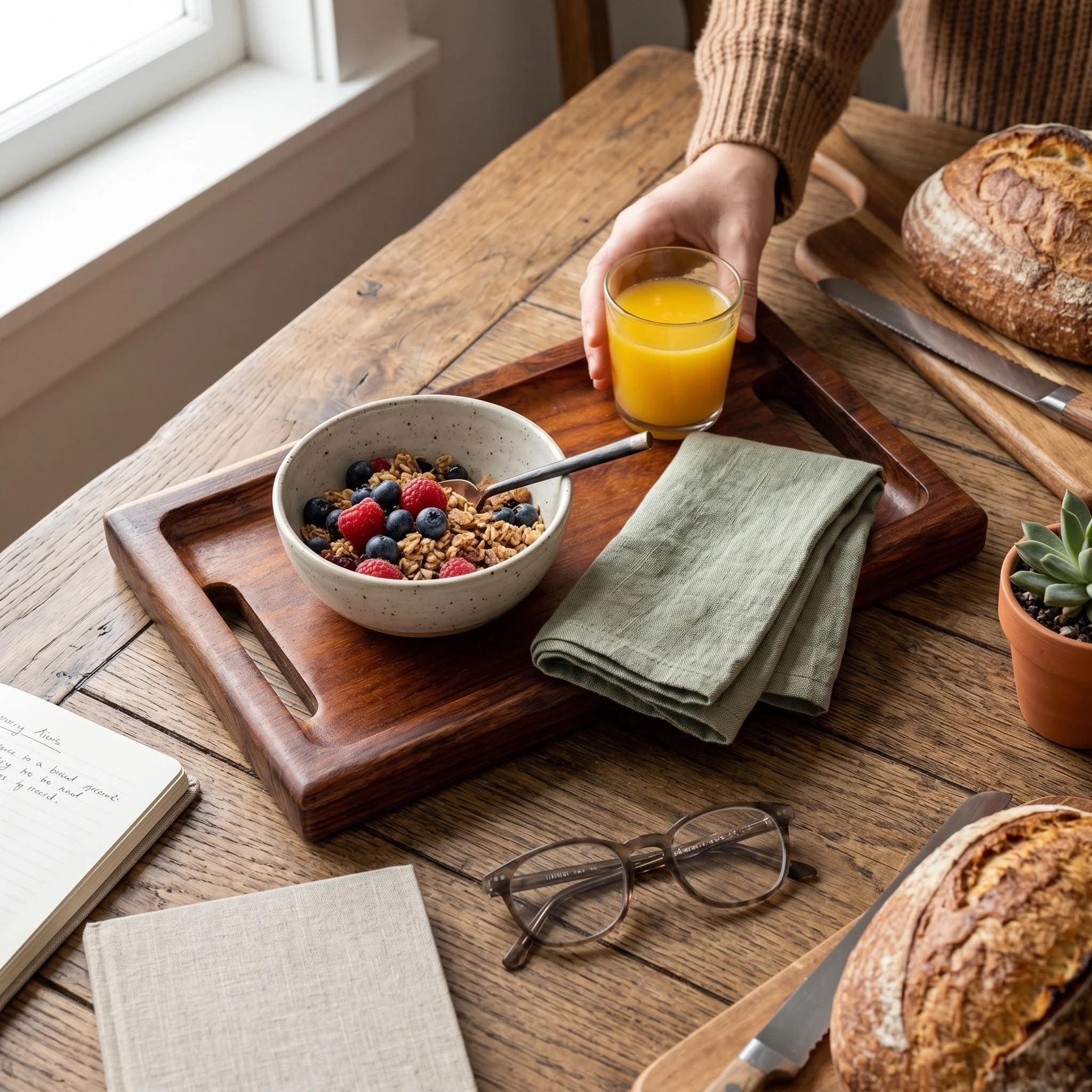 Slim Wood Serving Tray