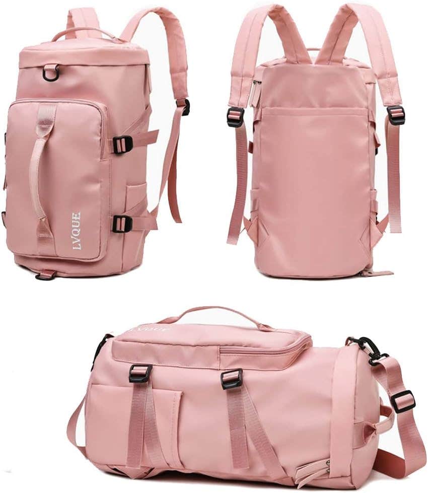 Formva Sport Gym Duffle Bag with Shoe Compartment, Pink, 55L