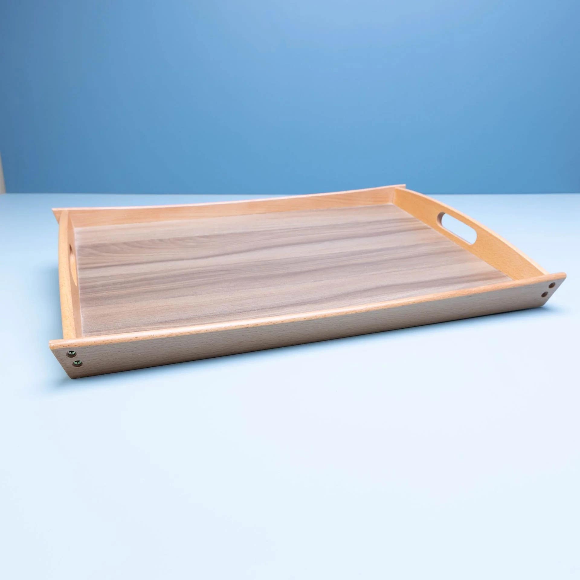 Large Wooden Breakfast Tray - 60 x 40 cm Serving Set