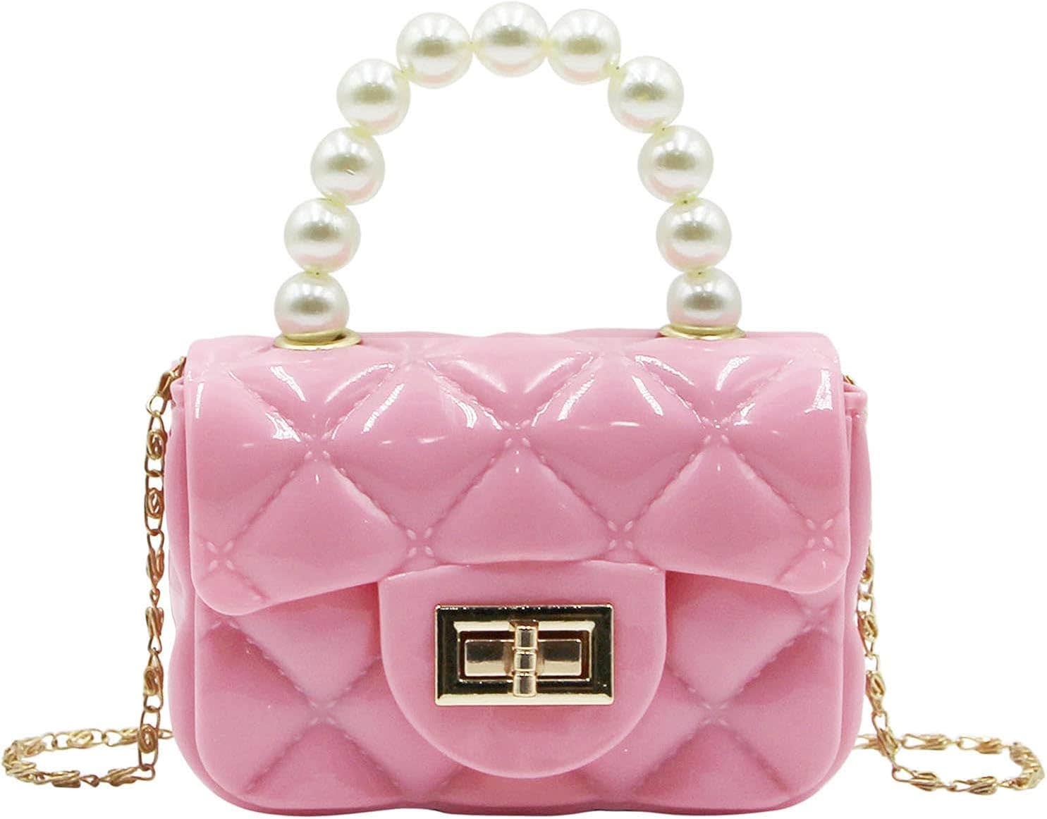 MOSSTYUS Princess Toddler Pink Jelly Mini Handbag